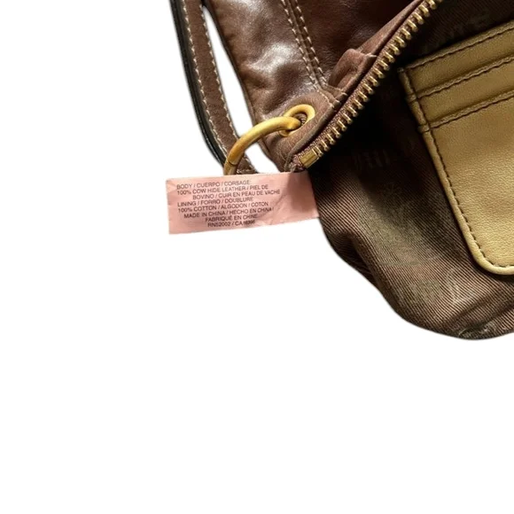 Elegant Brown Leather Wristlet with Crown Accent - Picture 6 of 6